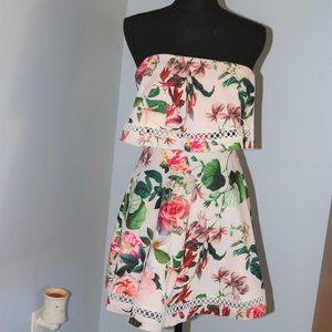 ASOS Size 4 Strapless Floral